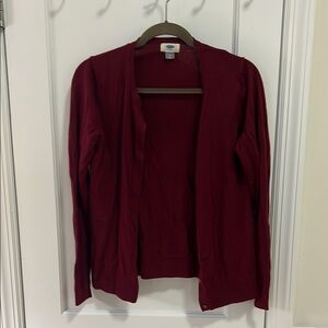 Old Navy Burgundy Cardigan Sweater Classic Knit